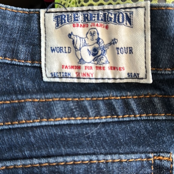 Dark wash, true religion brand jeans, size 26 - Picture 3 of 3